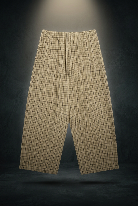 Unisex Plaid Wide Leg Pants