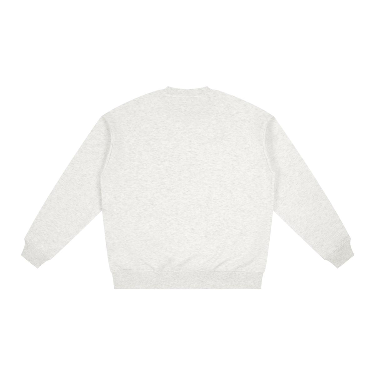 Unisex Polyester Drop Shoulder Crewneck Sweatshirt in oat gray, alternate angle