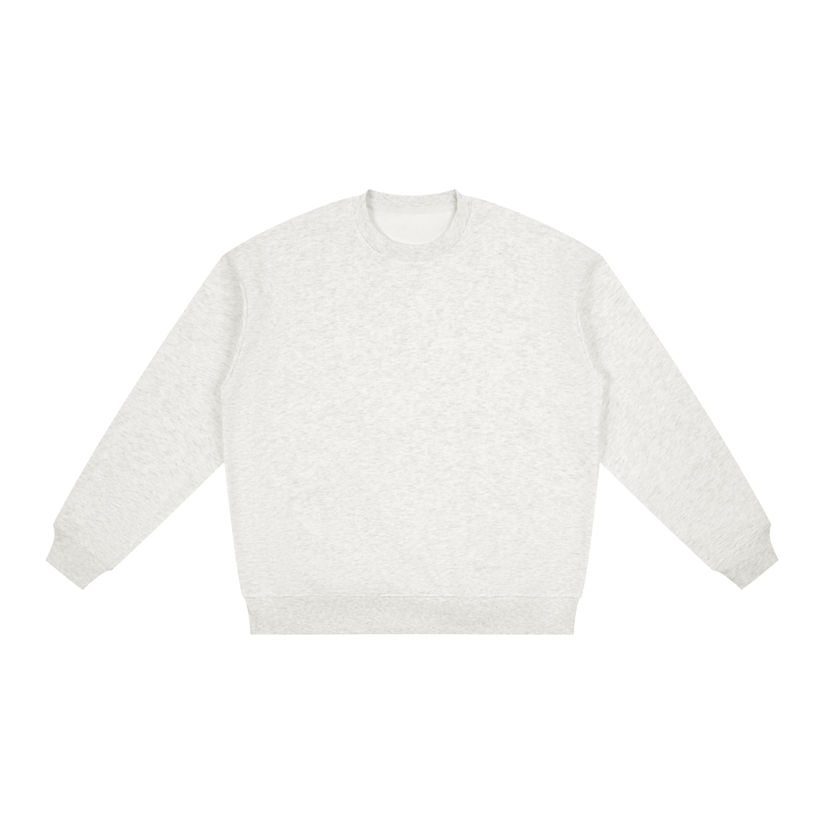 Unisex Polyester Drop Shoulder Crewneck Sweatshirt in oat gray