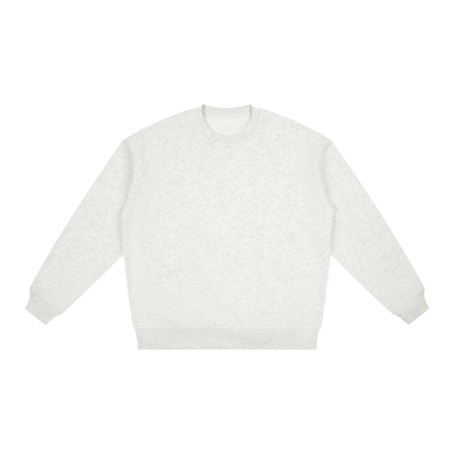 Unisex Polyester Drop Shoulder Crewneck Sweatshirt in oat gray