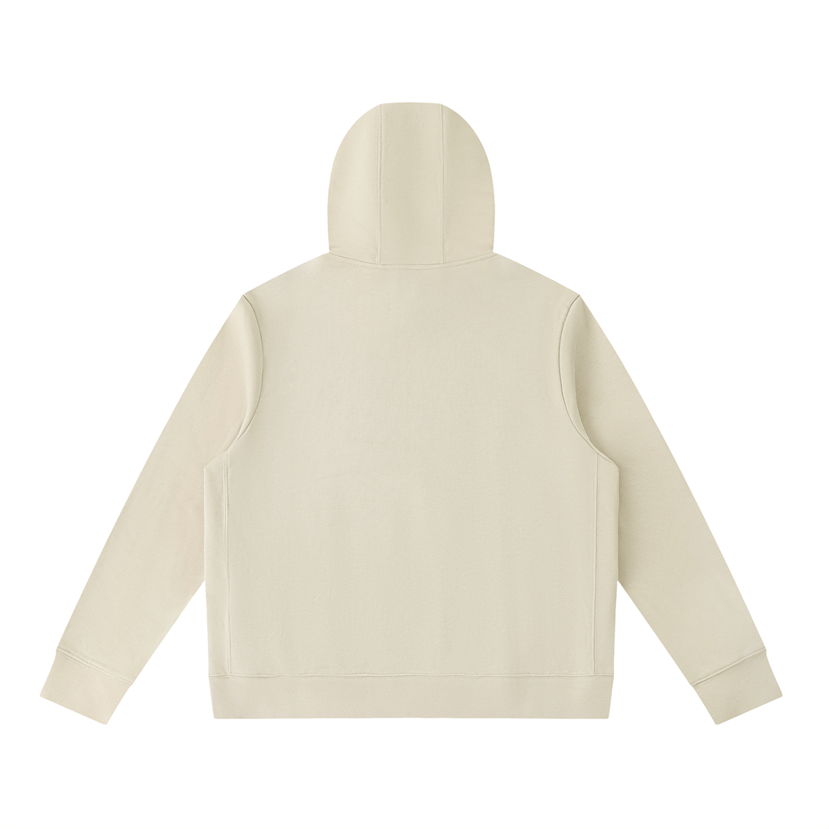 Unisex Pullover Hoodie in apricot, alternate angle