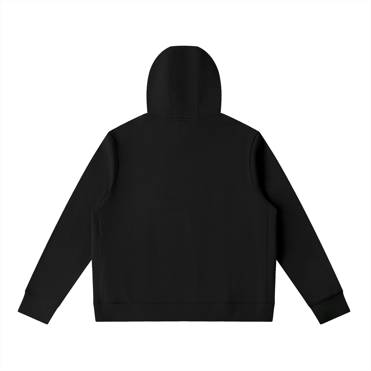 Unisex Pullover Hoodie in black, alternate angle