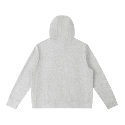 Unisex Pullover Hoodie in flower gray, alternate angle