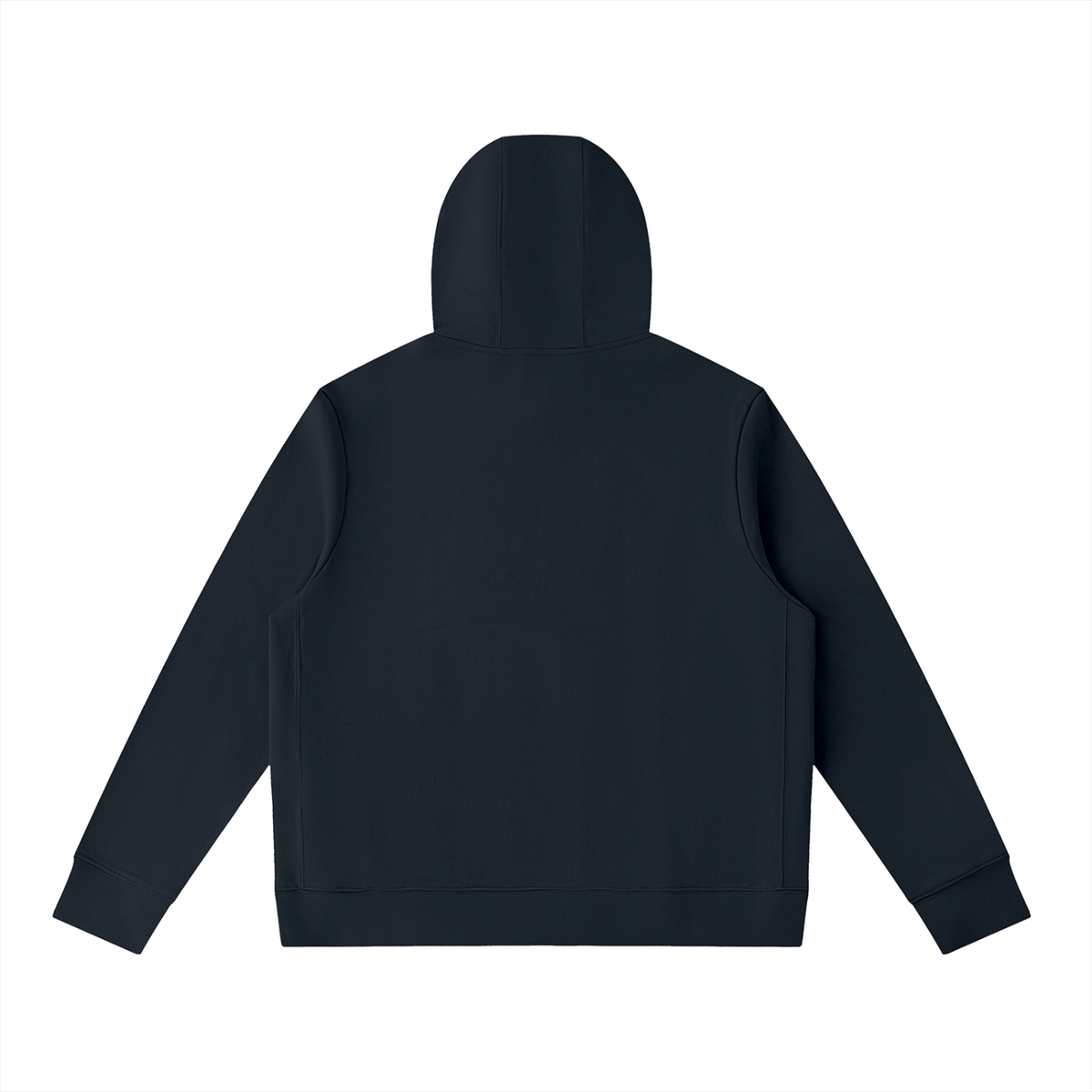 Unisex Pullover Hoodie in navy blue, alternate angle