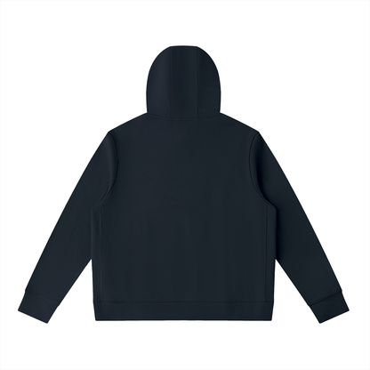 Unisex Pullover Hoodie in navy blue, alternate angle