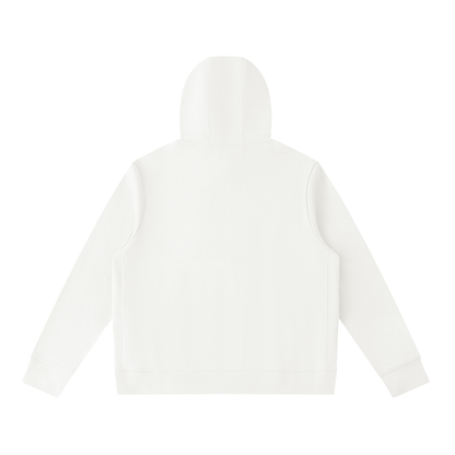 Unisex Pullover Hoodie in white, alternate angle