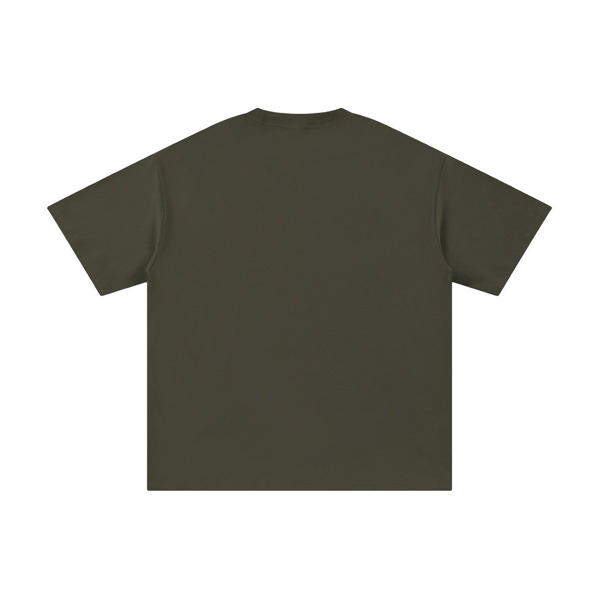Unisex Pure Cotton T-Shirt in army green, alternate angle