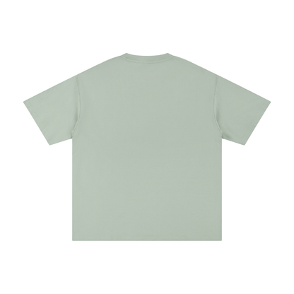 Unisex Pure Cotton T-Shirt in bean green, alternate angle