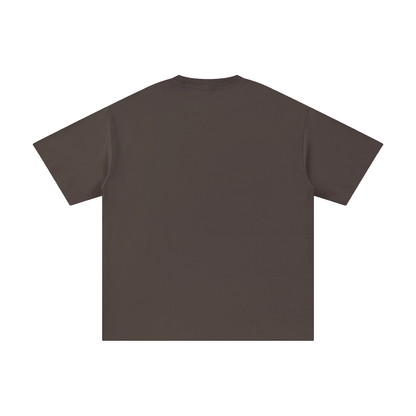Unisex Pure Cotton T-Shirt in dark brown, alternate angle
