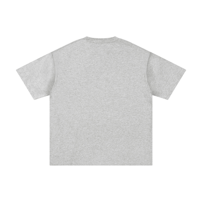 Unisex Pure Cotton T-Shirt in flower gray, alternate angle
