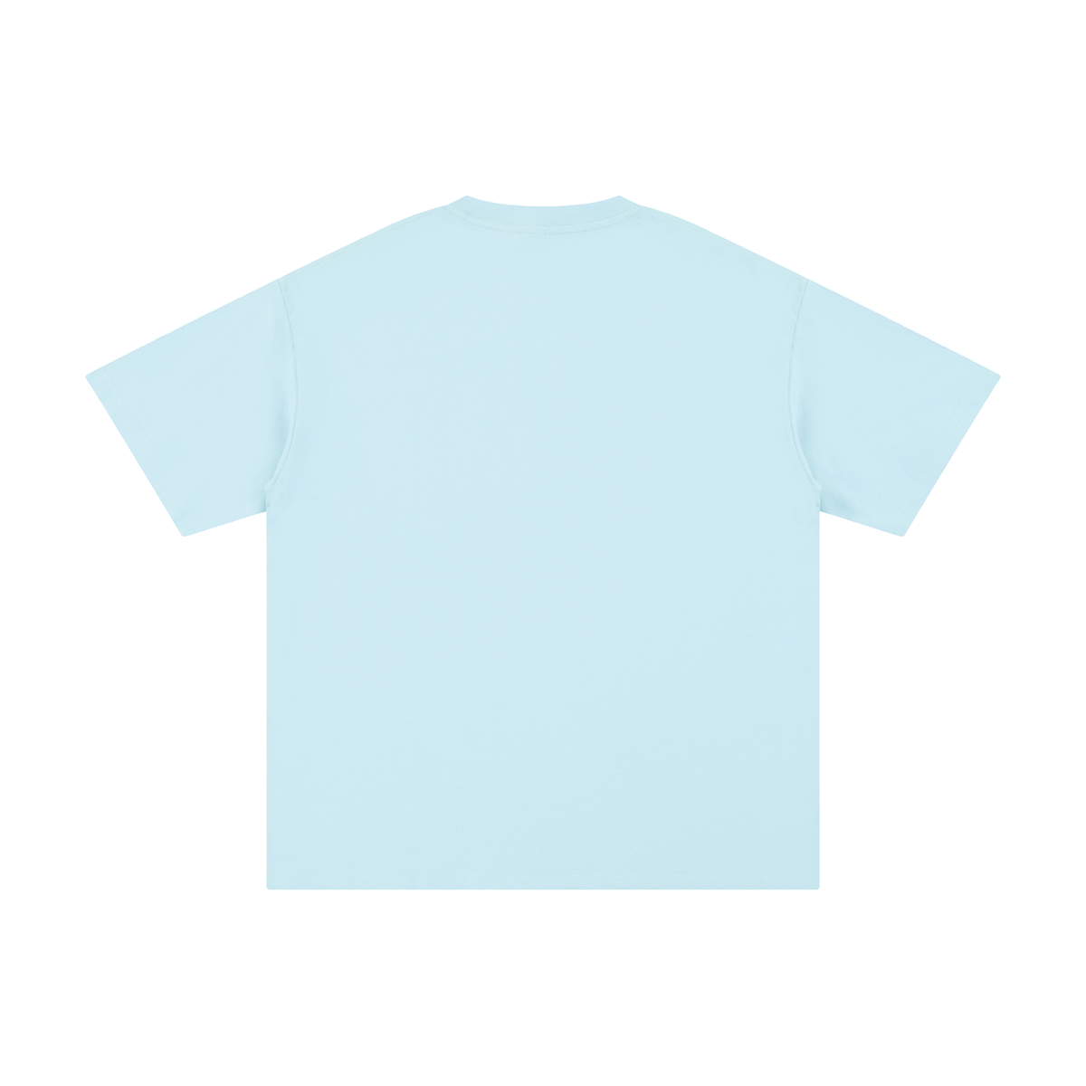 Unisex Pure Cotton T-Shirt in light blue, alternate angle