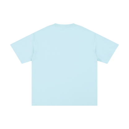 Unisex Pure Cotton T-Shirt in light blue, alternate angle