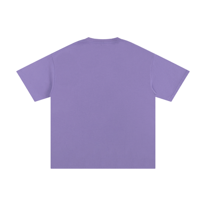 Unisex Pure Cotton T-Shirt in paris purple, alternate angle