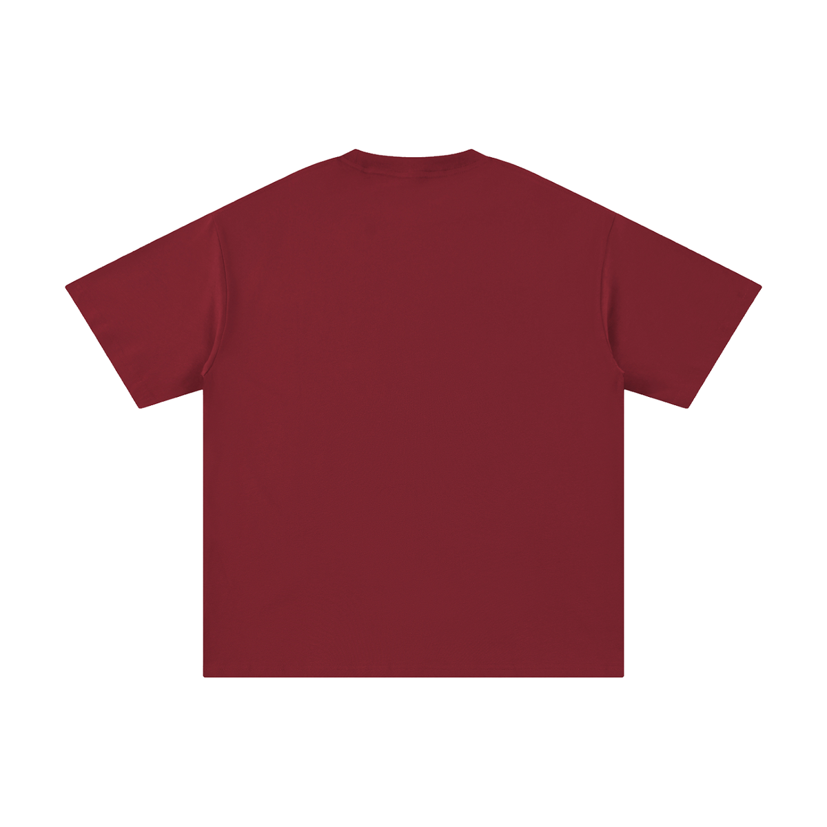 Unisex Pure Cotton T-Shirt in wine red, alternate angle