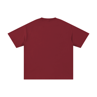 Unisex Pure Cotton T-Shirt in wine red, alternate angle