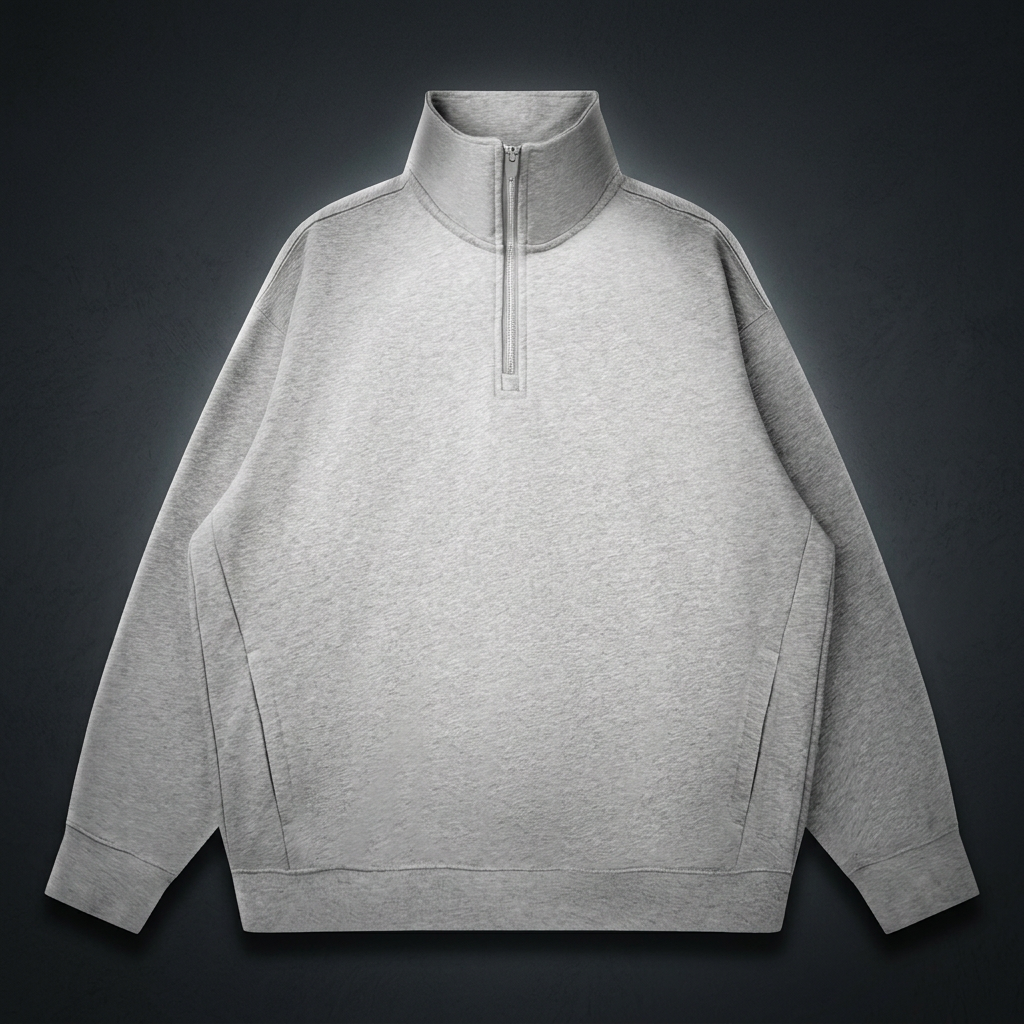 Unisex Quarter-Zip Drop Shoulder Sweatshirt