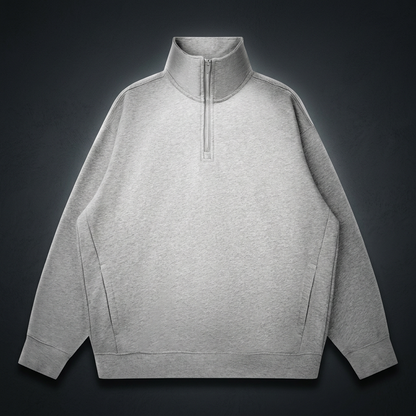 Unisex Quarter-Zip Drop Shoulder Sweatshirt