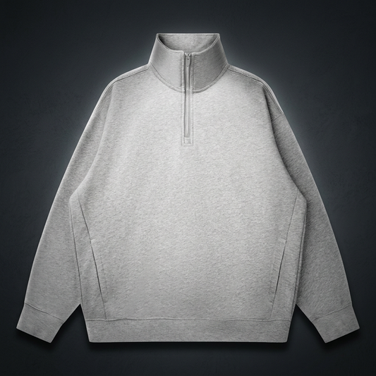 Unisex Quarter-Zip Drop Shoulder Sweatshirt