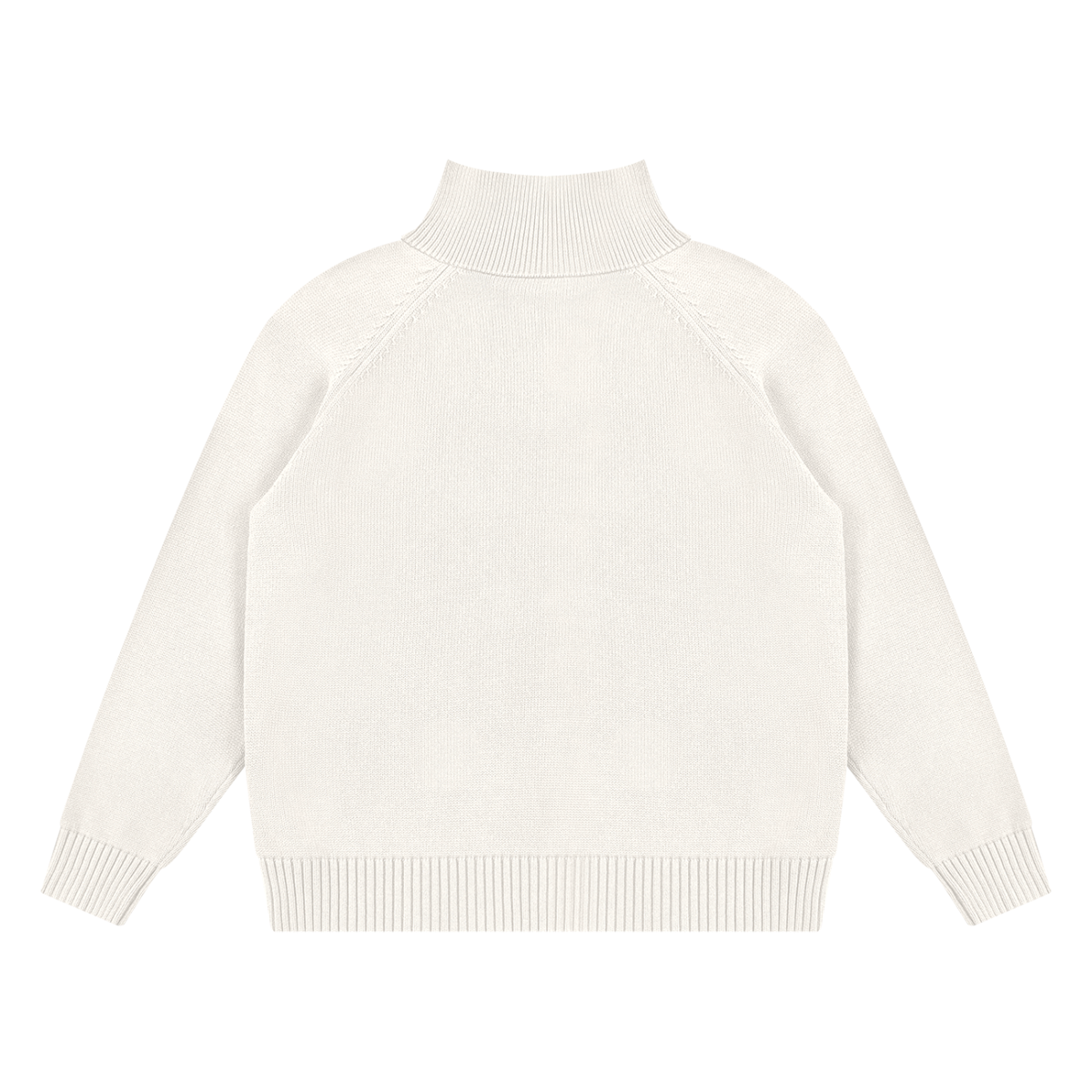 Unisex Quarter-Zip Pullover Sweatshirt in beige, alternate angle