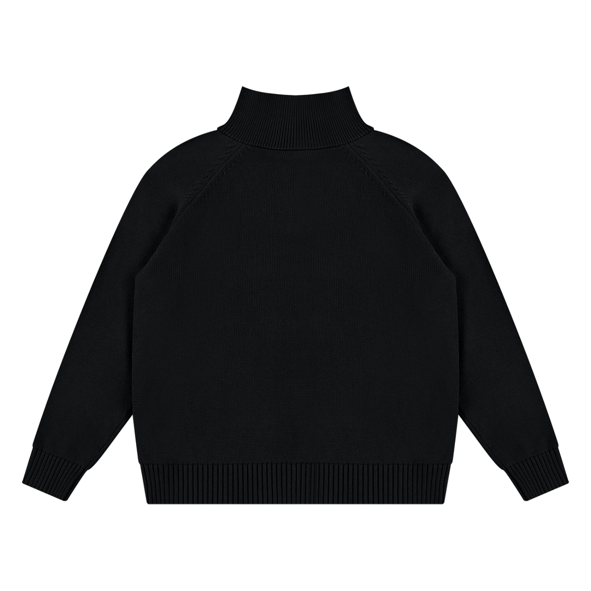 Unisex Quarter-Zip Pullover Sweatshirt in black, alternate angle