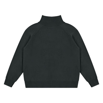 Unisex Quarter-Zip Pullover Sweatshirt in dark gray, alternate angle