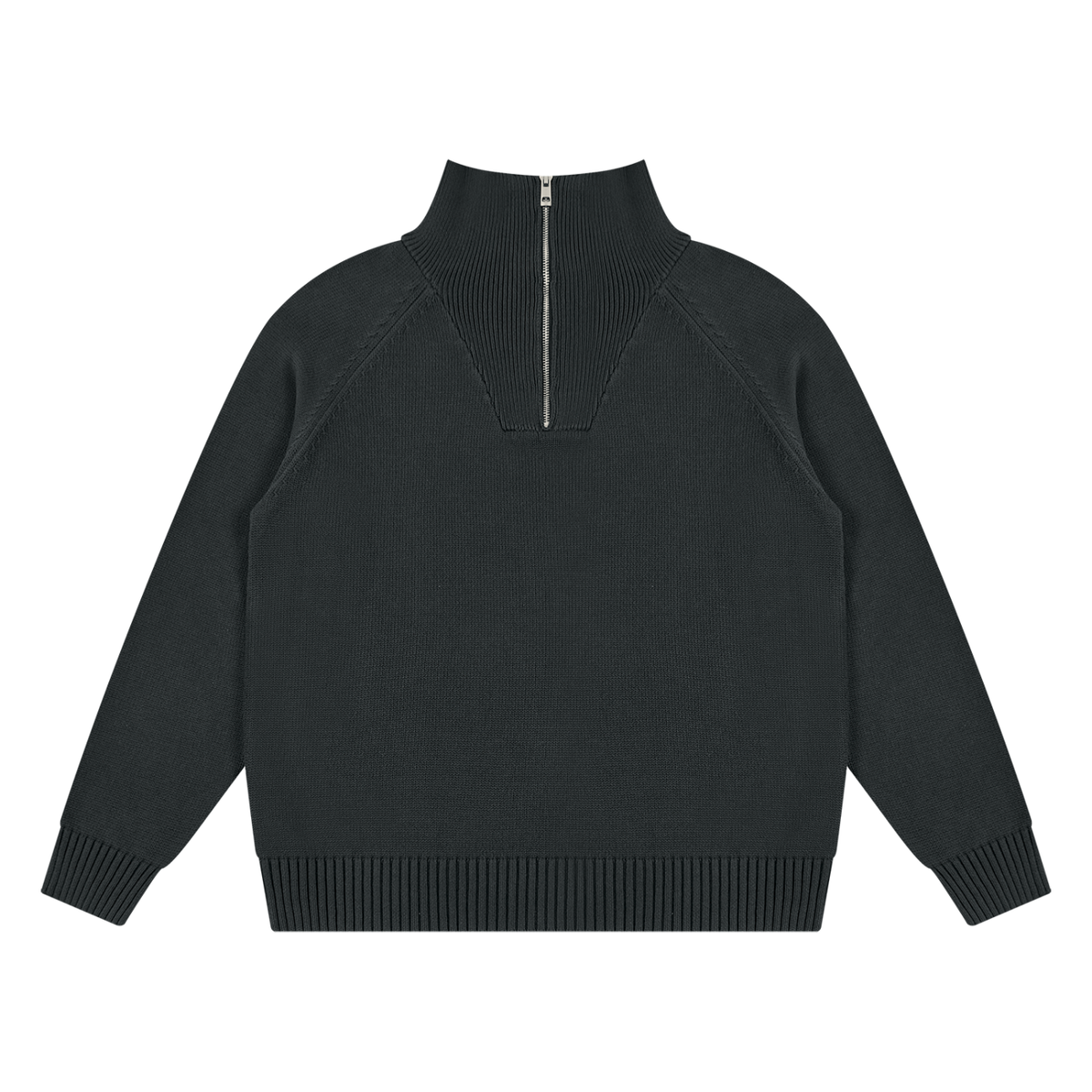Unisex Quarter-Zip Pullover Sweatshirt in dark gray