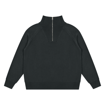 Unisex Quarter-Zip Pullover Sweatshirt in dark gray