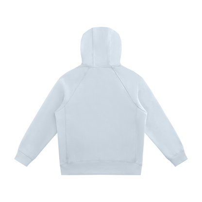 Unisex Raglan Full Zip Hoodie in light blue, alternate angle