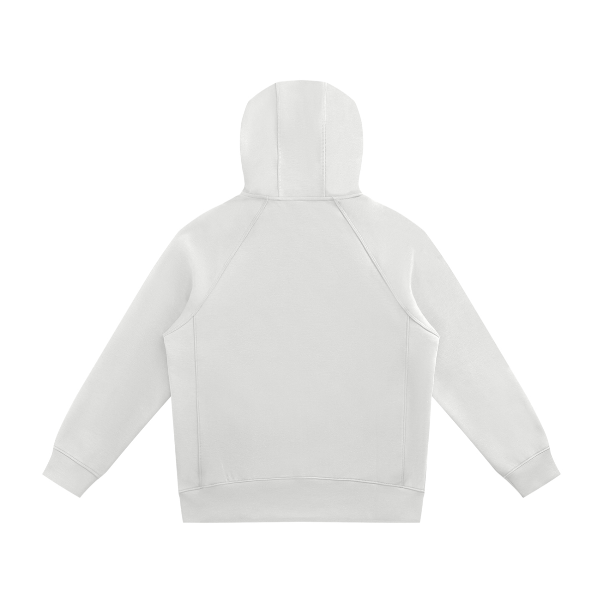 Unisex Raglan Full Zip Hoodie in light gray, alternate angle