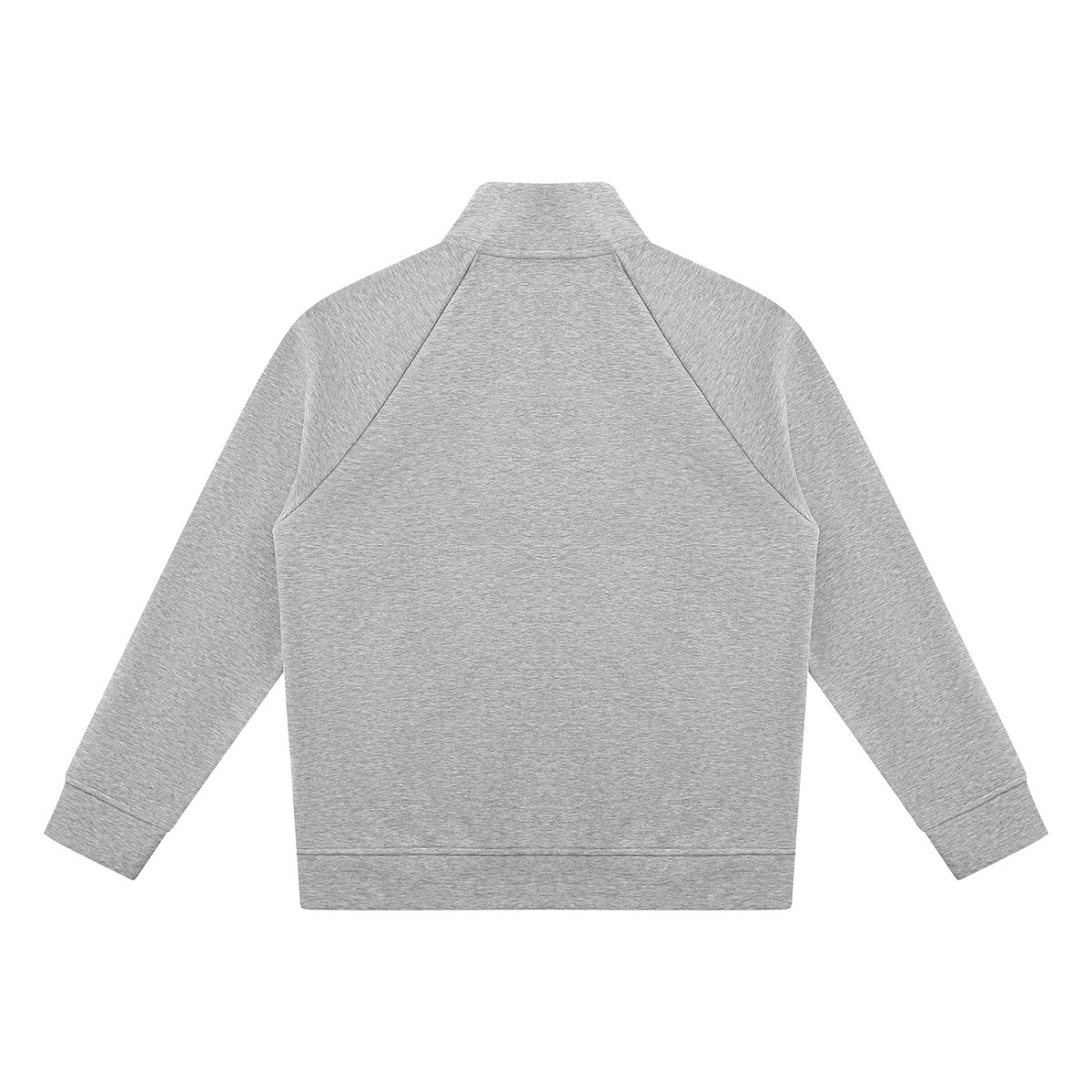 Unisex Raglan Stand Collar Full Zip Track Jacket in flower gray, alternate angle