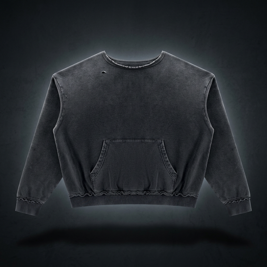 Unisex Raw Edge Crewneck Sweatshirt, view 1