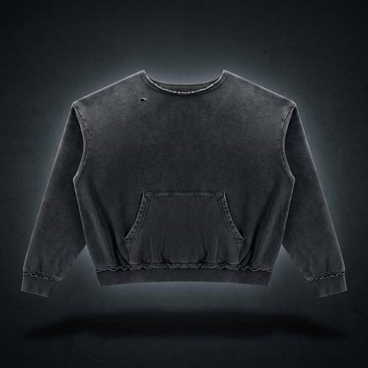 Unisex Raw Edge Crewneck Sweatshirt, view 1