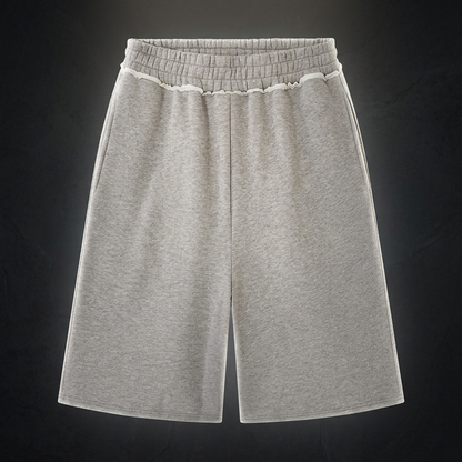 Unisex Raw Edge Fleece Shorts, view 1