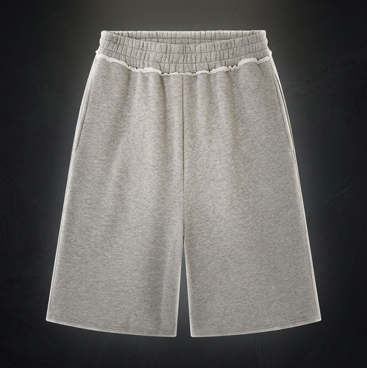 Unisex Raw Edge Fleece Shorts, view 1
