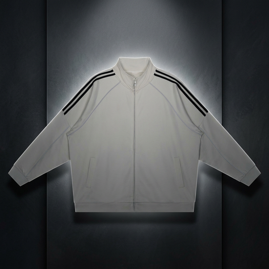 Unisex Reflection Striped Raglan Sleeve Jacket