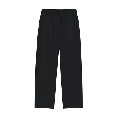 Unisex Reflection Striped Straight-Leg Sweatpants in black, alternate angle