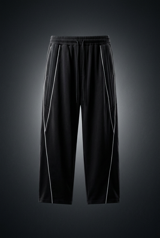 Unisex Reflection Striped Straight-Leg Sweatpants