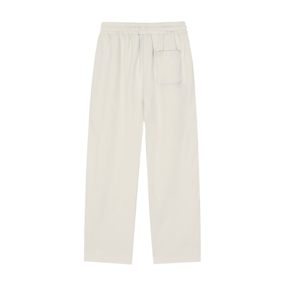 Unisex Reflection Striped Straight-Leg Sweatpants in grayish white, alternate angle