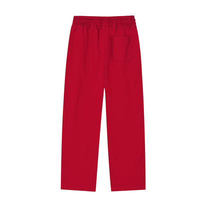 Unisex Reflection Striped Straight-Leg Sweatpants in red, alternate angle