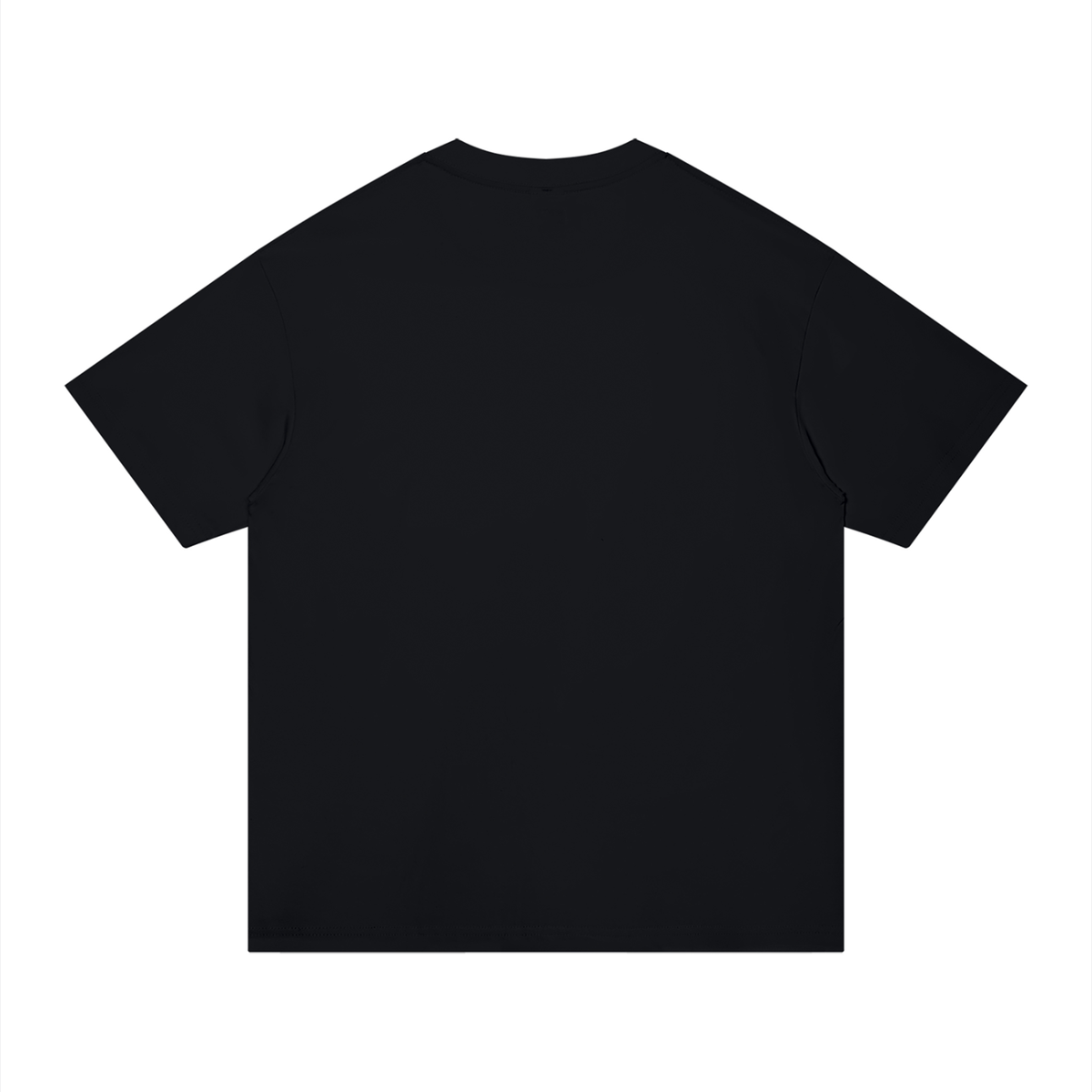 Unisex Regular Fit Cotton T-Shirt in black, alternate angle