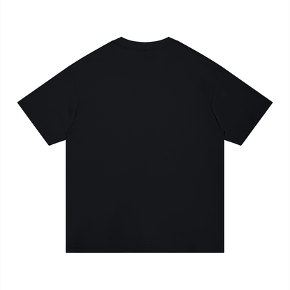 Unisex Regular Fit Cotton T-Shirt in black, alternate angle