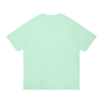 Unisex Regular Fit Cotton T-Shirt in mint green, alternate angle