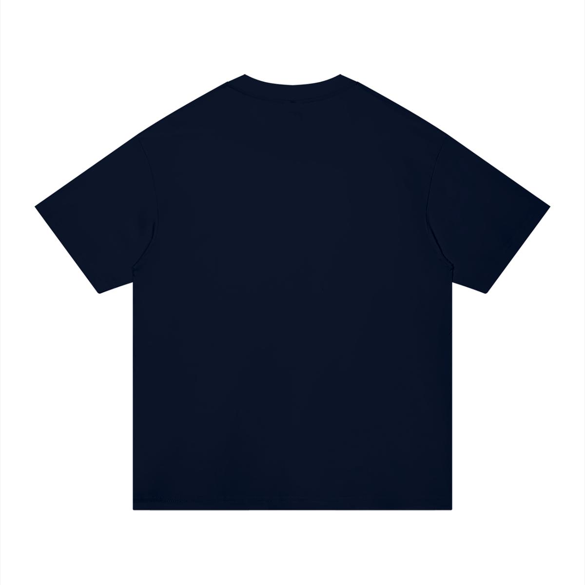 Unisex Regular Fit Cotton T-Shirt in navy blue, alternate angle