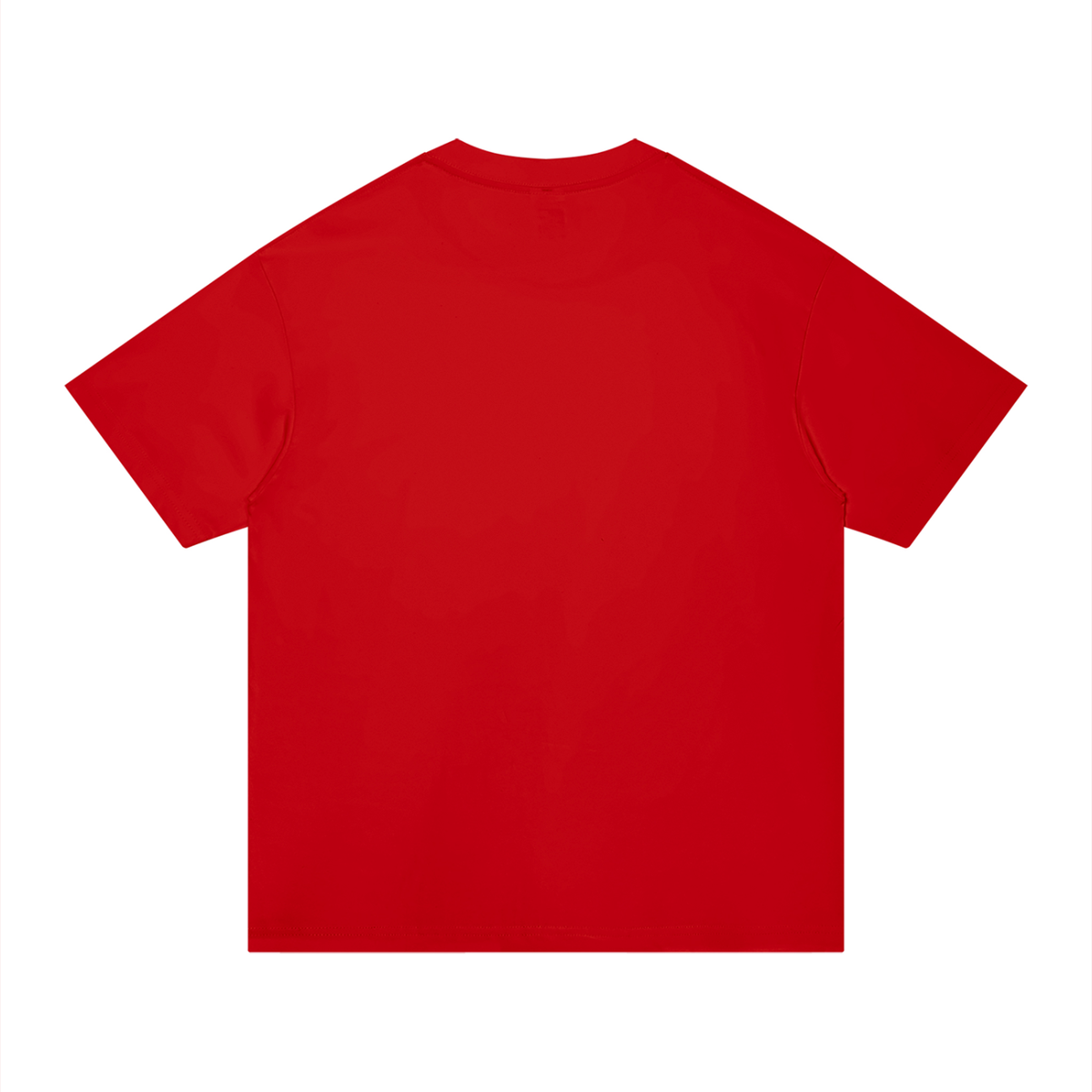 Unisex Regular Fit Cotton T-Shirt in red, alternate angle