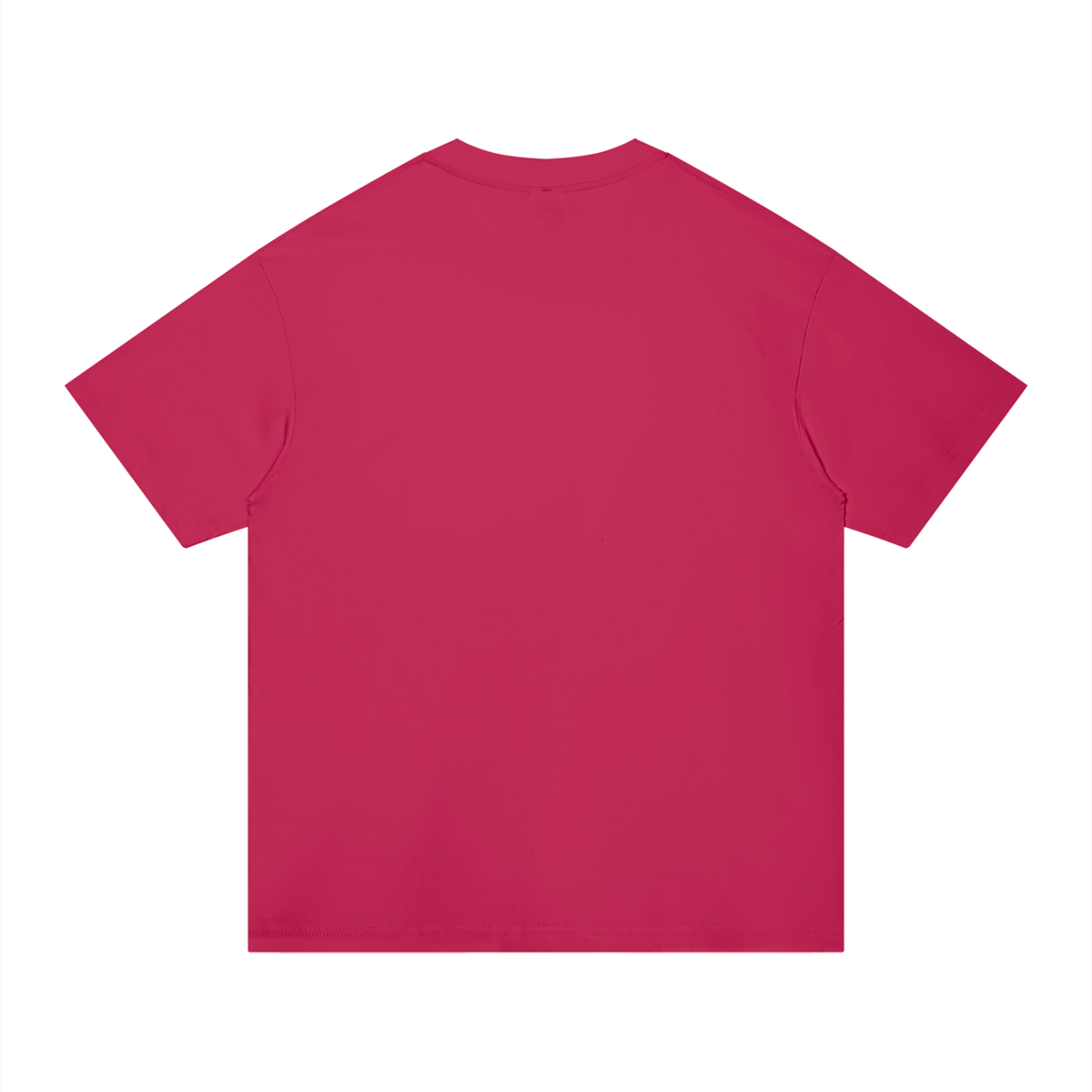 Unisex Regular Fit Cotton T-Shirt in rose red, alternate angle