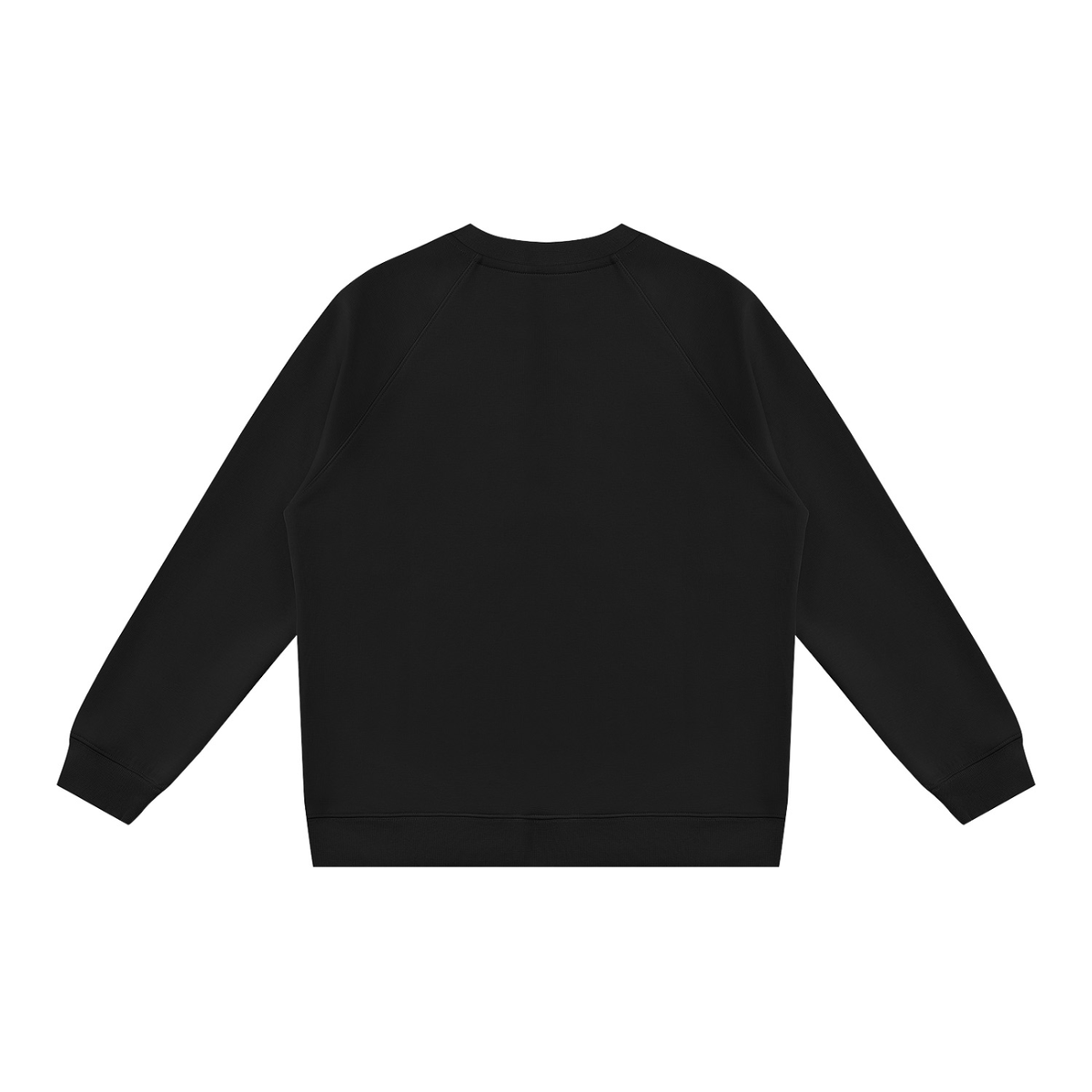 Unisex Regular Fit Crewneck Sweatshirt in black, alternate angle