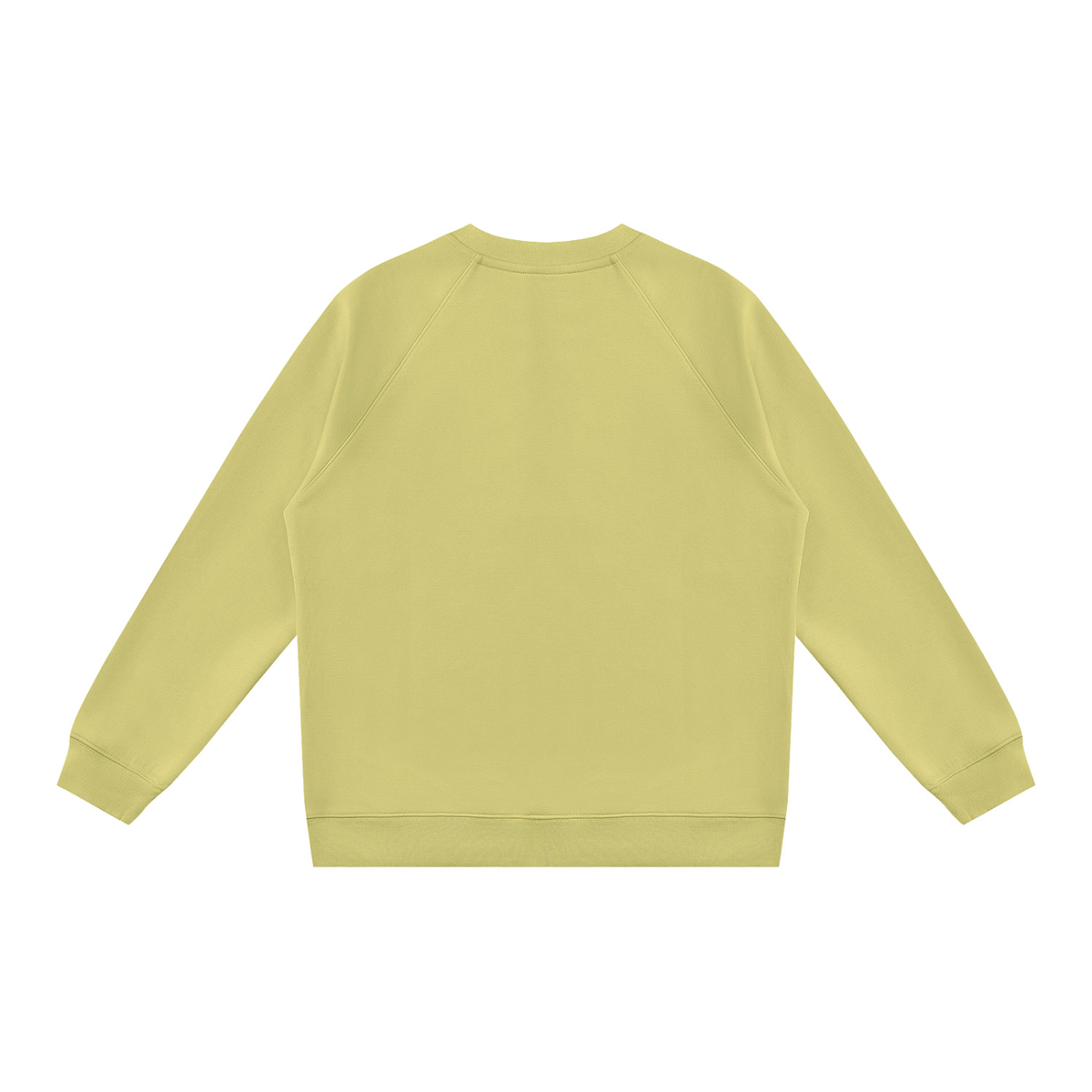 Unisex Regular Fit Crewneck Sweatshirt in lime yellow, alternate angle