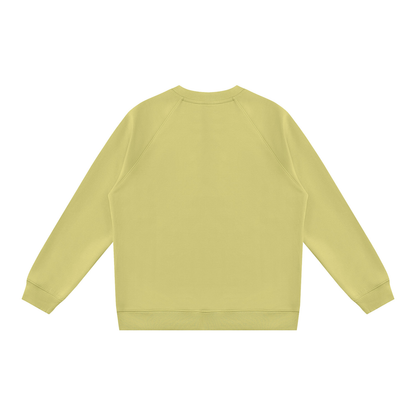 Unisex Regular Fit Crewneck Sweatshirt in lime yellow, alternate angle