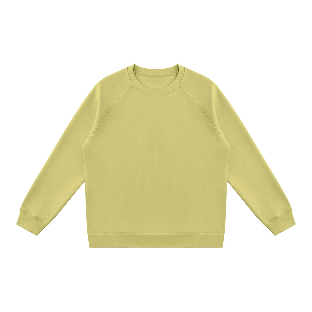 Unisex Regular Fit Crewneck Sweatshirt in lime yellow