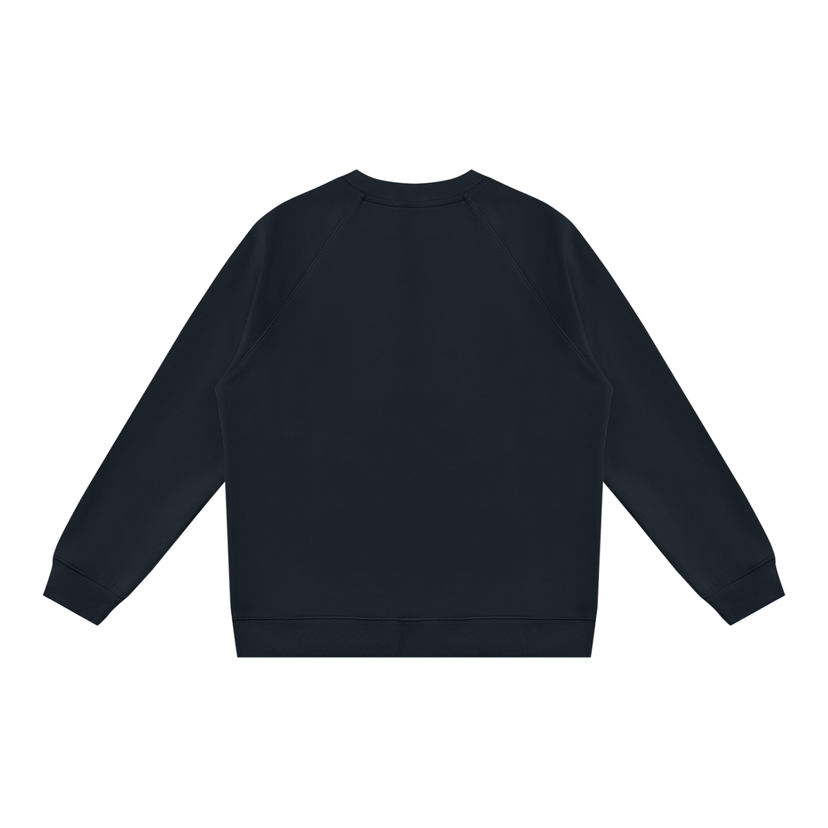 Unisex Regular Fit Crewneck Sweatshirt in navy blue, alternate angle